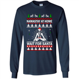 Namastay at home and wait for Santa Christmas sweatshirt PINGPONG