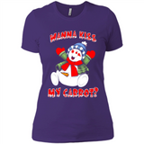 Snowman Wanna Kiss My Carrot Christmas - Ladies' Boyfriend T-Shirt