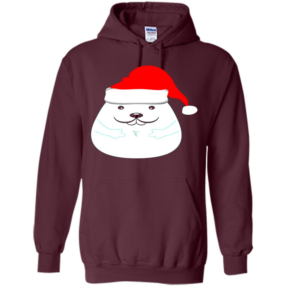 Funny Hamster Christmas t-shirt Santa Hat - Hoodie