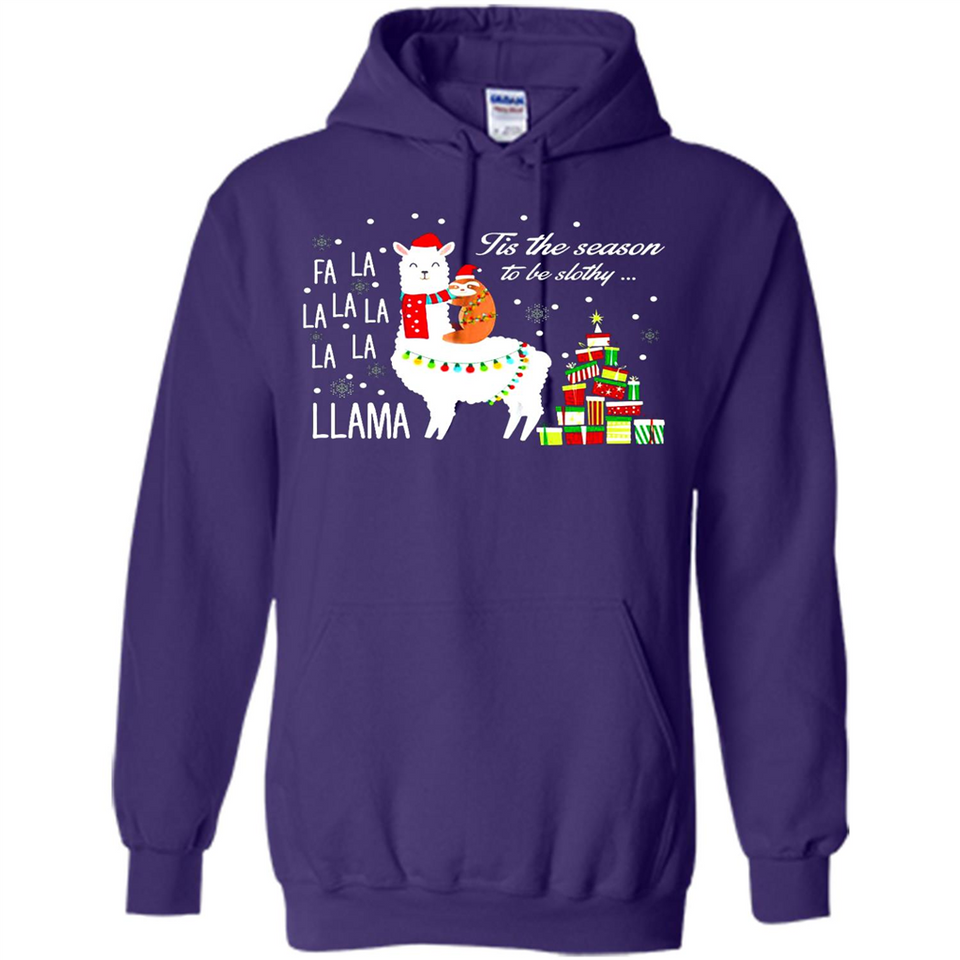 Llama Tis the season to be slothy Christmas sweatshirt PINGPONG - Hoodie