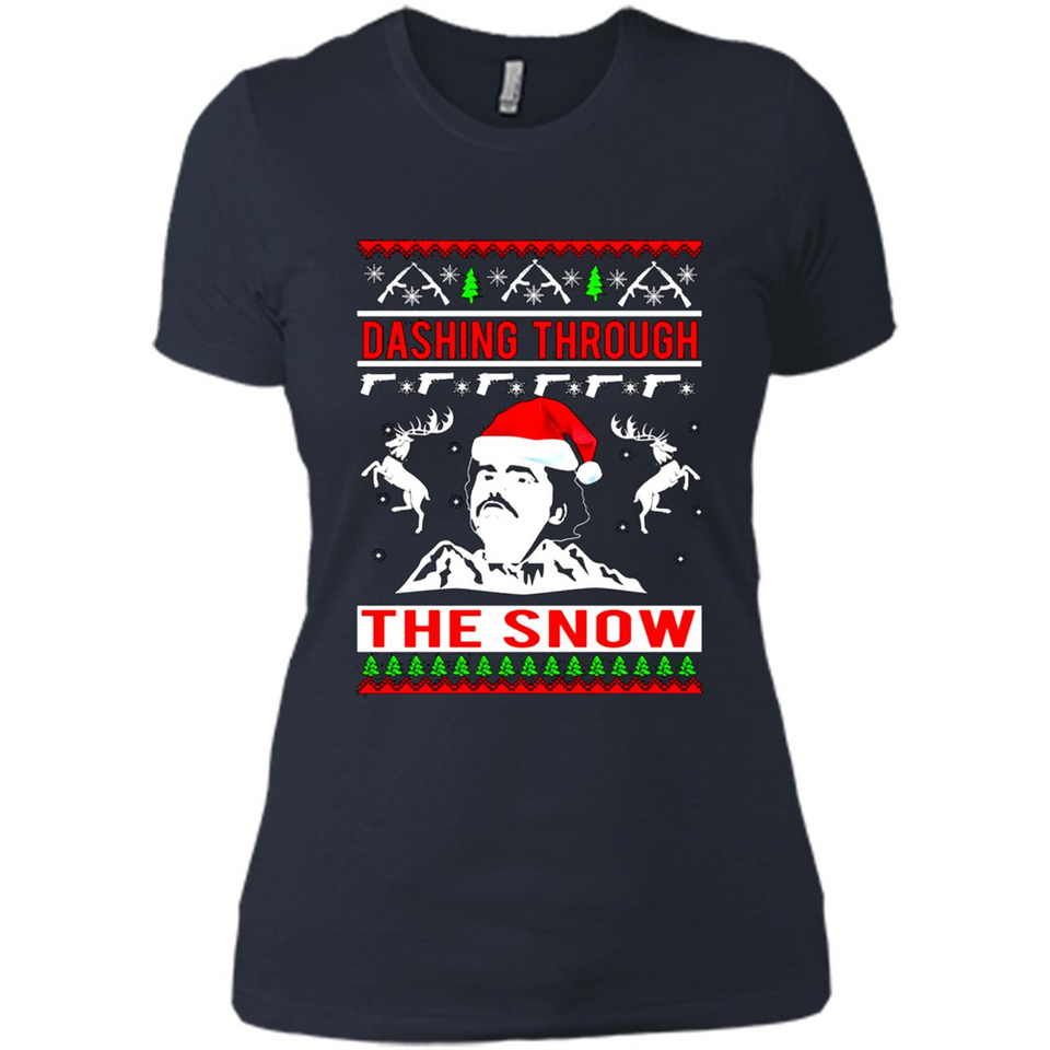 Narcos dashing through the snow Christmas sweatshirt PINGPONG