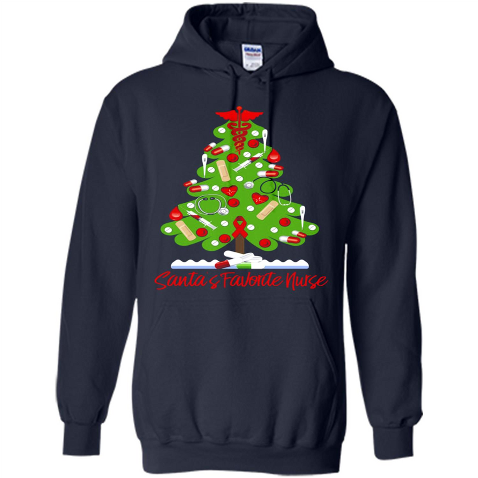 Santa's Favorite Nurse Christmas Tee