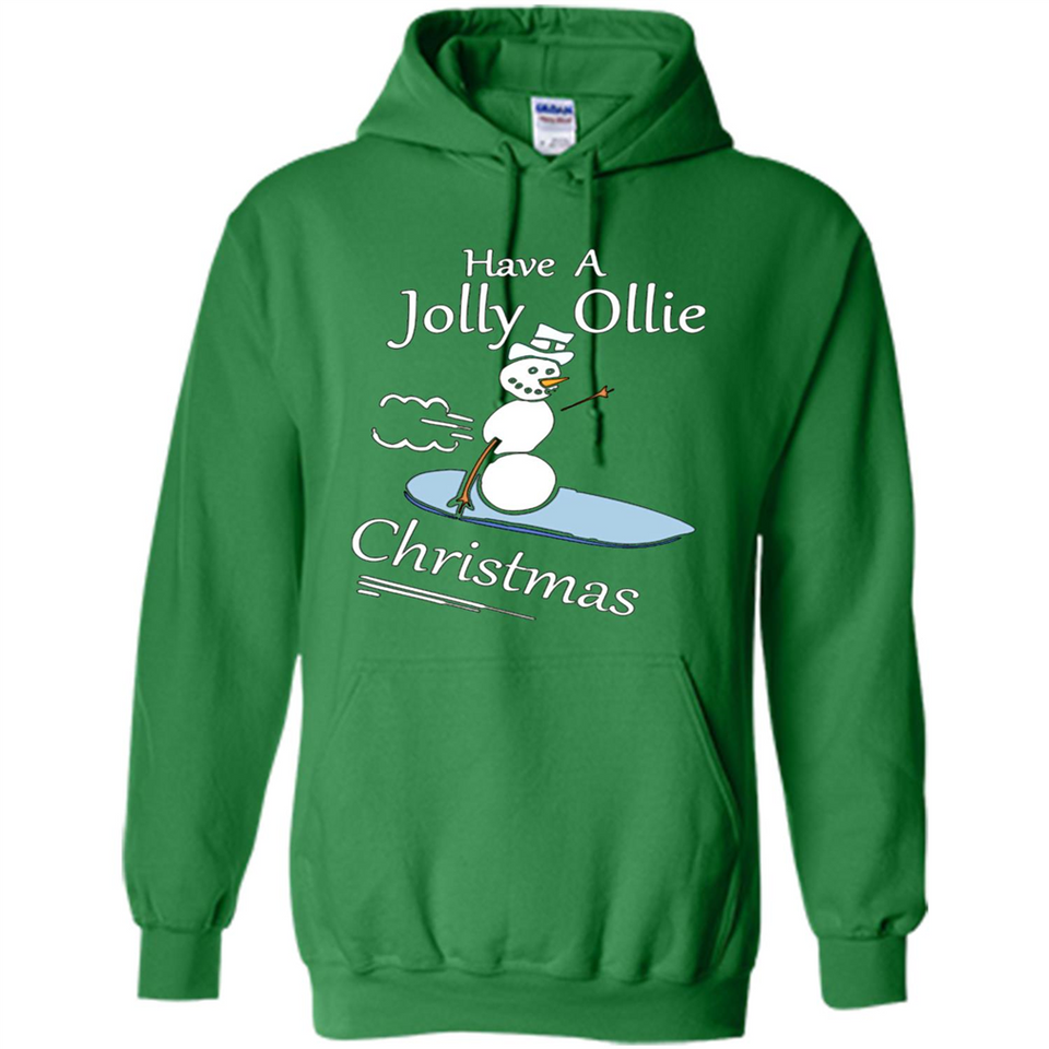 Snowman Snowboarder Tshirt Have Jolly Ollie Christmas