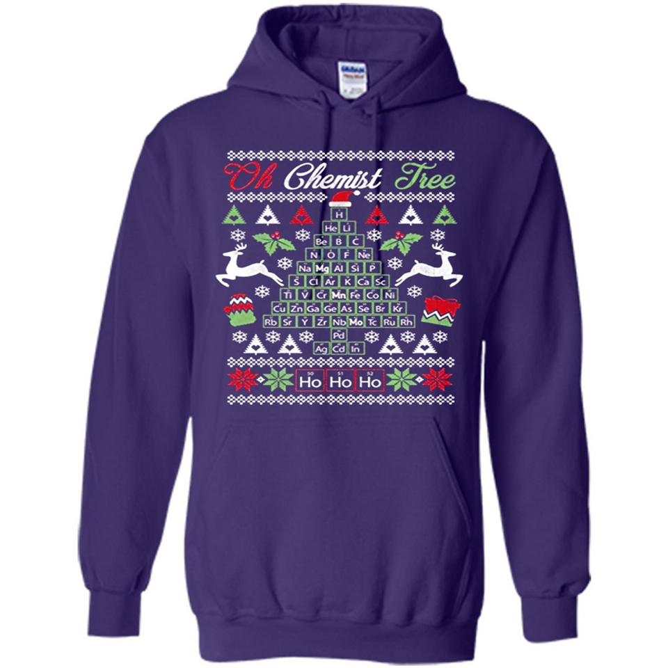 Chemist Tree Shirt Oh Chemistry Tree Ugly Christmas - Hoodie