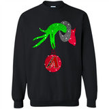 GRINCH HAND HOLDING ARIZONA DIAMONDBACKS GLITTER CHRISTMAS PINGPONG