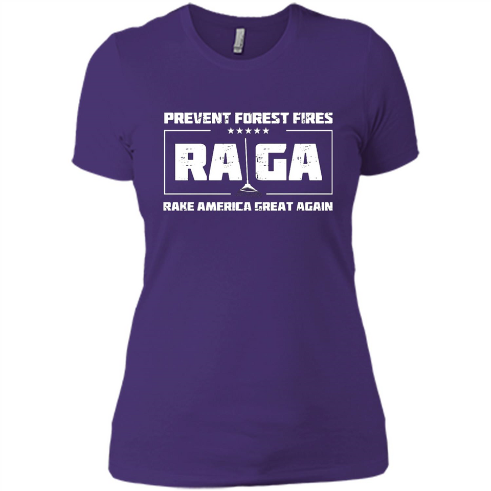 Prevent Forest Fires Rake America Great Again Shirt PINGPONG - Ladies' Boyfriend T-Shirt
