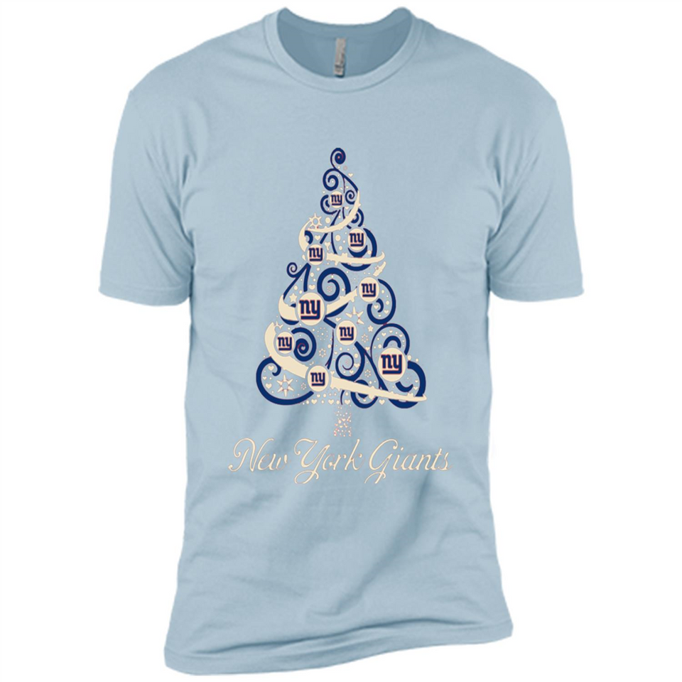 New York Giants NFL Football Team Logo Christmas Tree T-Shirt - Premium Short Sleeve T-Shirt
