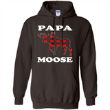 Papa Moose Funny Christmas Plaid Buffalo T-Shirt - Hoodie