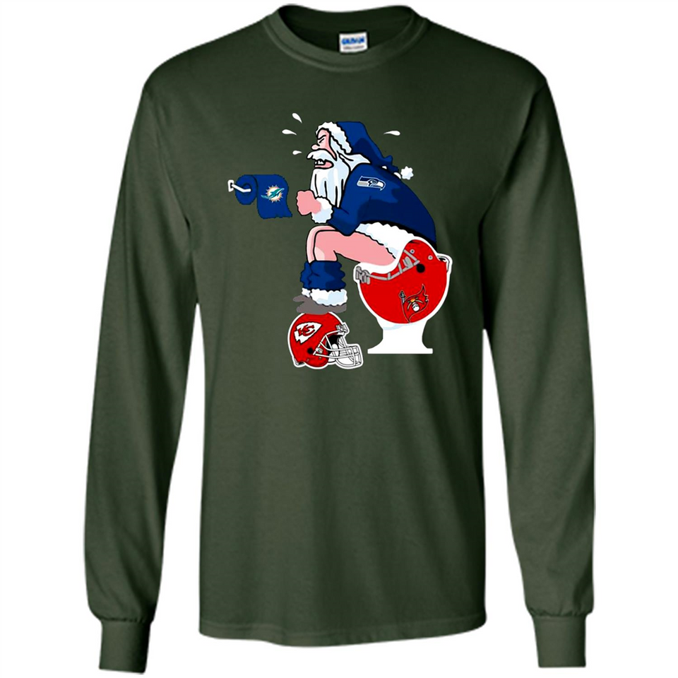 Seattle Seahawks Santa Claus Toilet