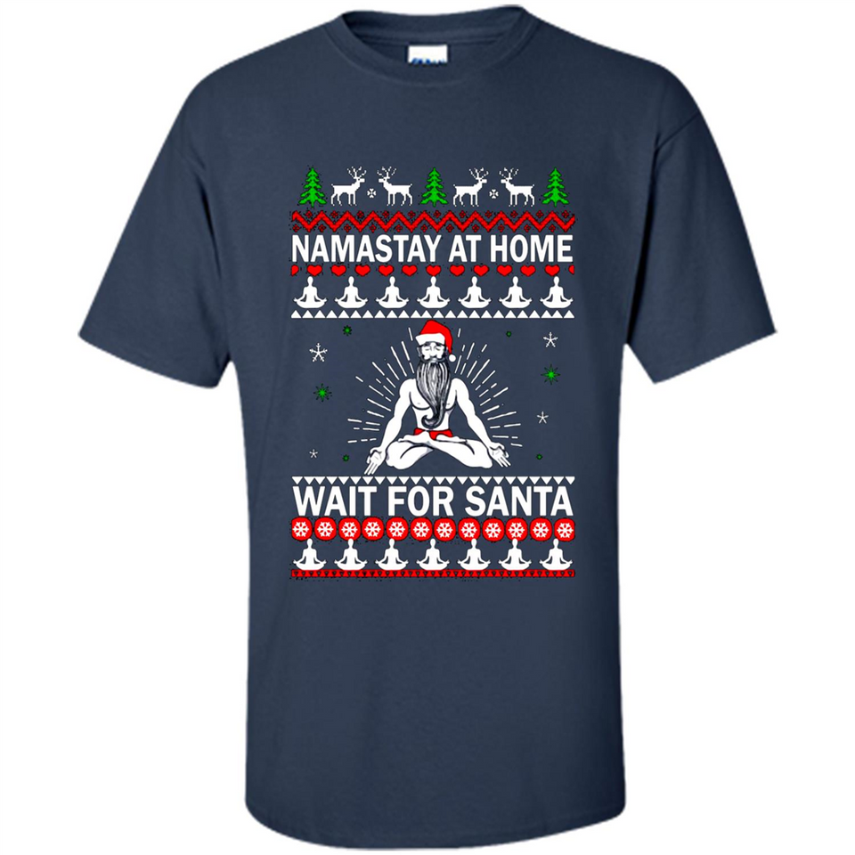 Namastay at home and wait for Santa Christmas sweatshirt PINGPONG