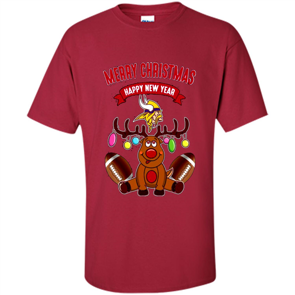Minnesota Vikings NFL Reindeer Funny Merry Christmas And Happy New Year