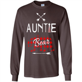 Aunt Shirt Buffalo Plaid Family Camp Bear Tee - Long Sleeve T-Shirt