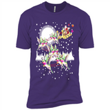 Hummingbird Santa Sleigh - Premium Short Sleeve T-Shirt