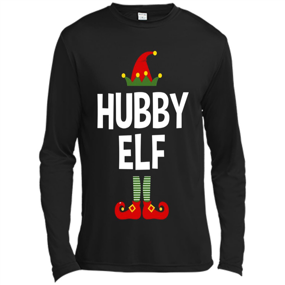 Hubby Elf Shirt - Family Matching Christmas Pajamas - Canvas Long Sleeve T-Shirt