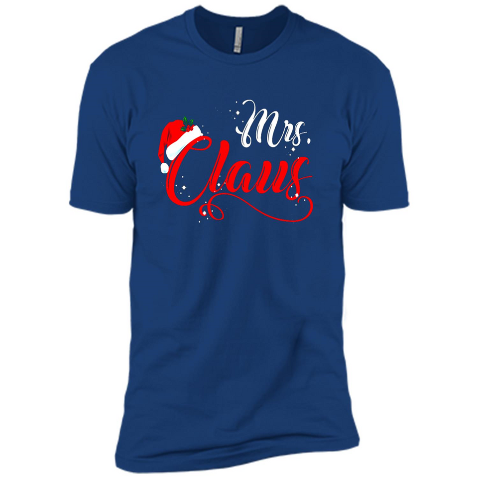 Mrs. Claus Santa Claus Merry Xmas T-Shirt - Premium Short Sleeve T-Shirt