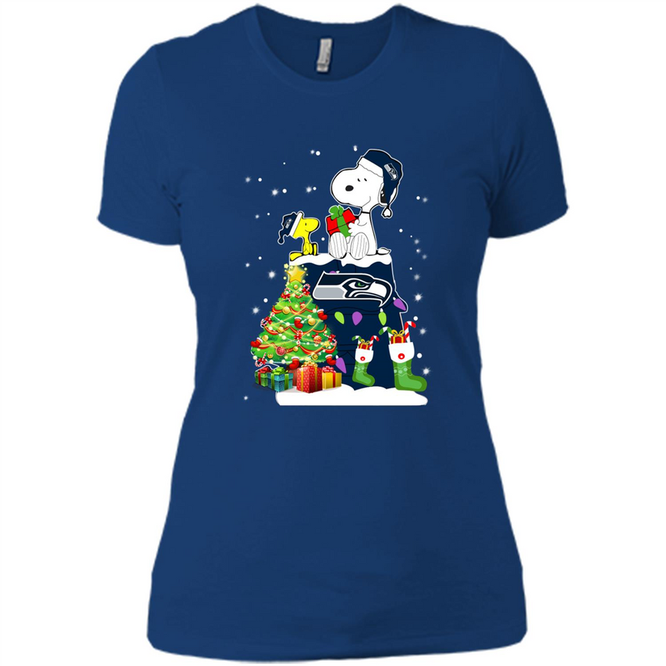 SEATTLE SEAHAWKS SNOOPY & WOODSTOCK CHRISTMAS