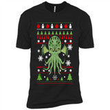 Octopus Ugly Sweater Christmas - Premium Short Sleeve T-Shirt