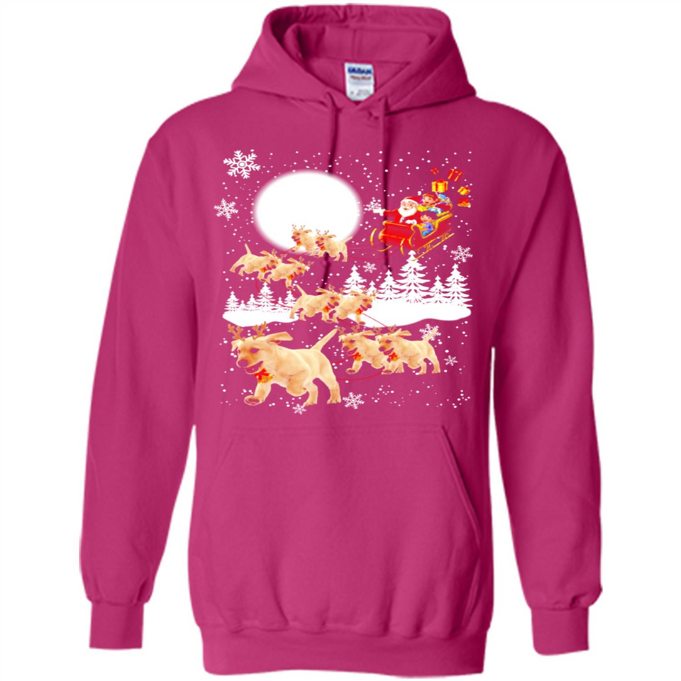 Christmas Santa Golden Retriever Sleigh For Labrador Retriever