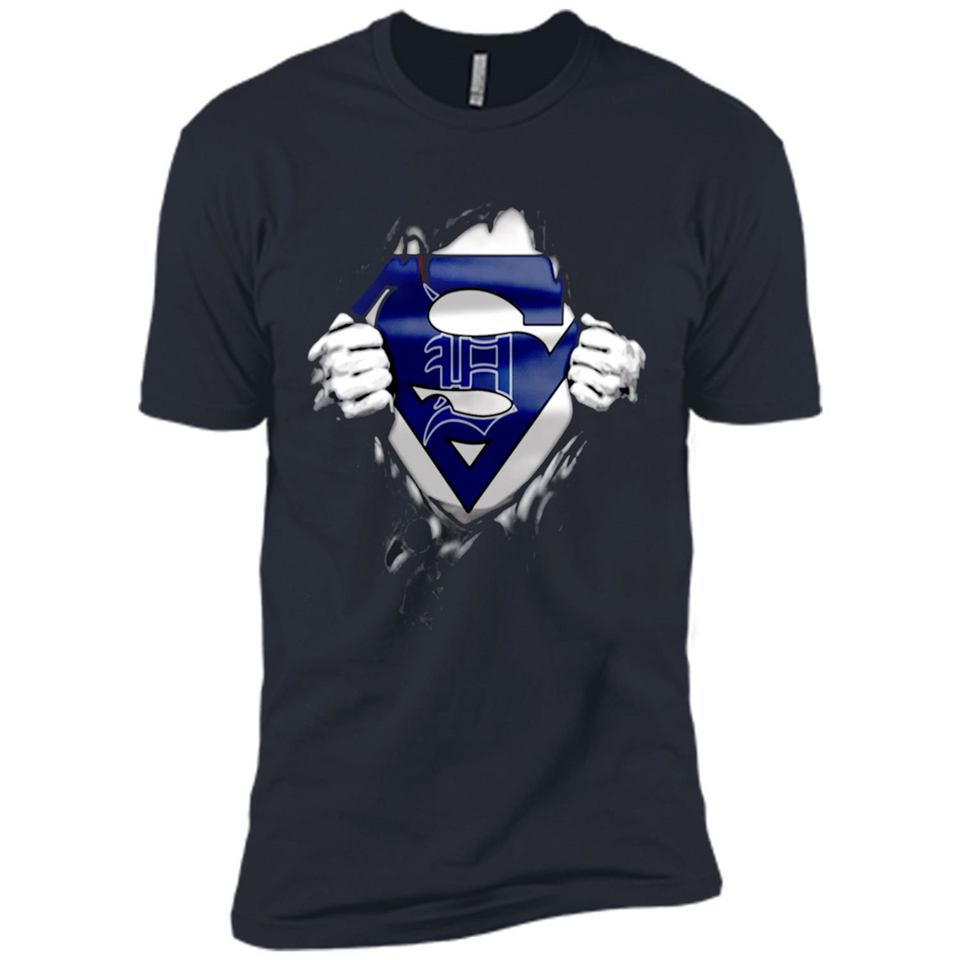 Detroit Tigers And Superman Fans - Premium Short Sleeve T-Shirt