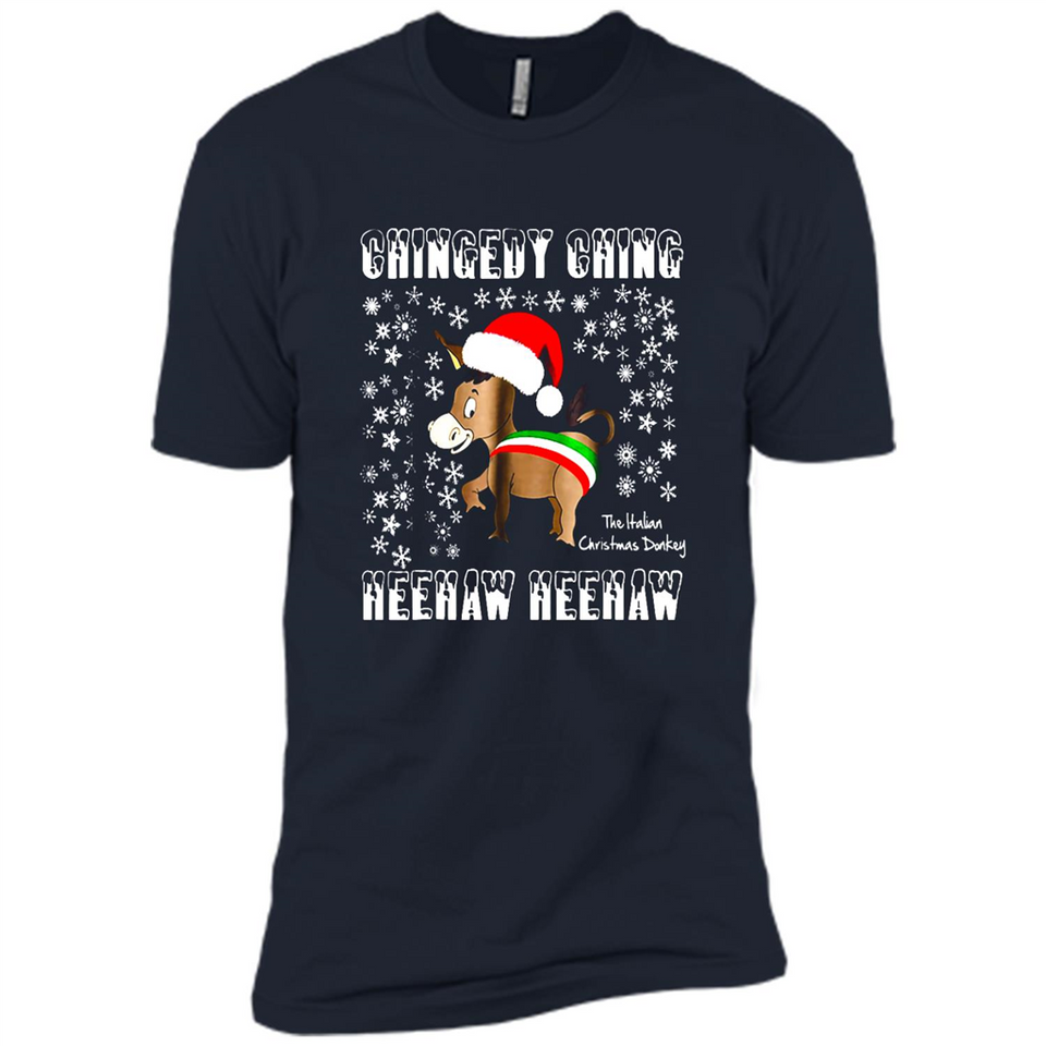 Amazing Dominick The Christmas Donkey-Italian Christmas Donkey - Premium Short Sleeve T-Shirt