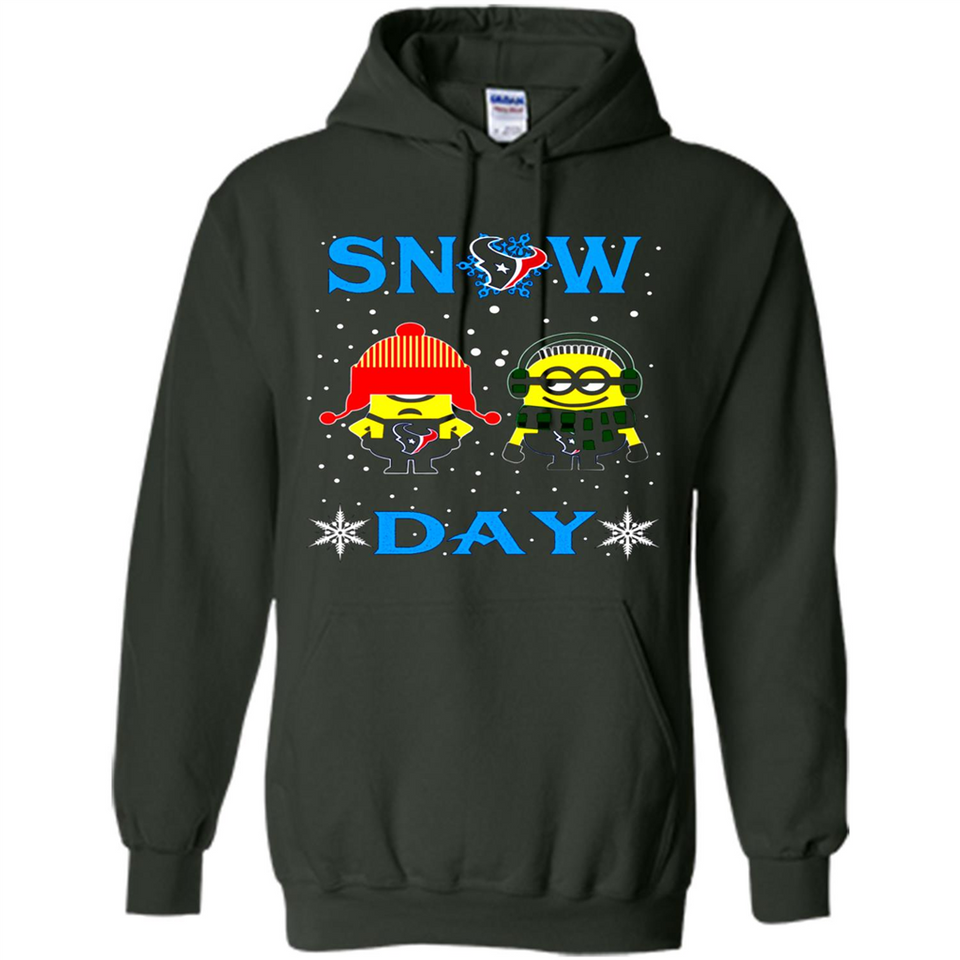 Snow Day Shirt For Houston Texans Vs Minion Fans pingpong