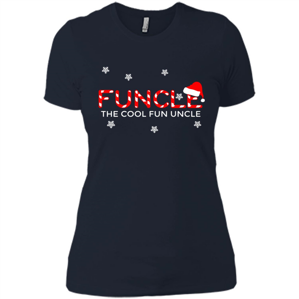 Mens Christmas Funcle The Cool Fun Uncle Definition Xmas - Ladies' Boyfriend T-Shirt