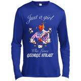 Just a Girl Who Loves Music George Strait Shirt PINGPONG - Canvas Long Sleeve T-Shirt