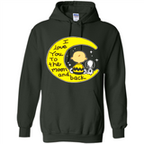 I LOVE YOU TO THE MOON AND BLACK CHARLIE BROWN AND SNOOPY