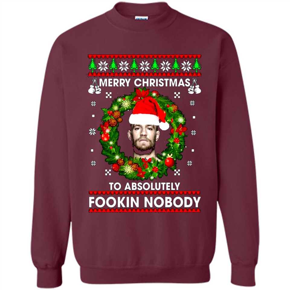 Merry Fookin Christmas Conor Mcgregor sweater PINGPONG