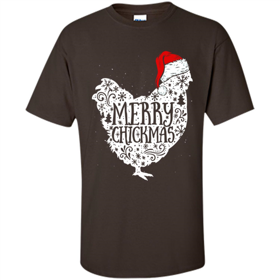Chicken Christmas T Shirt Merry Chickmas Santa Claus Gifts - Shirt