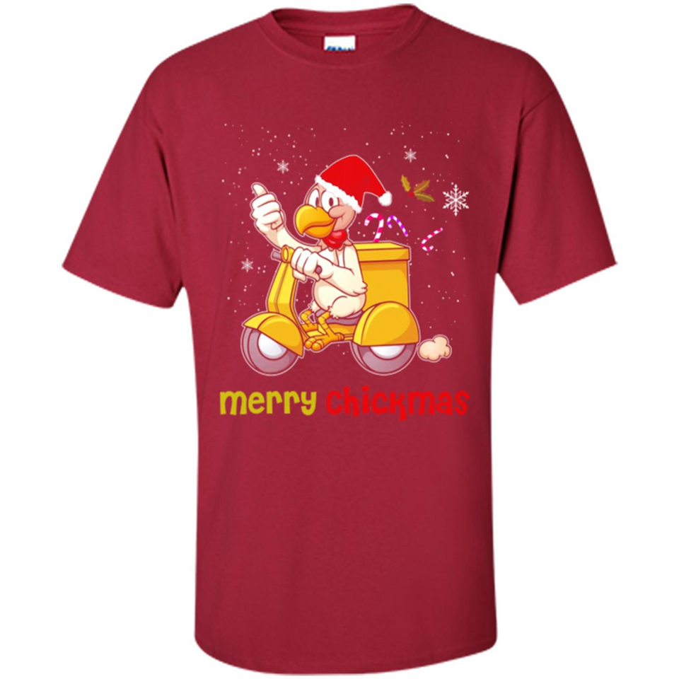 Funny Santa Christmas Chicken Shirt - Merry Chickmas - Shirt