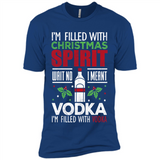 Christmas Gift Shirt Christmas Spirit Vodka Santa - Premium Short Sleeve T-Shirt