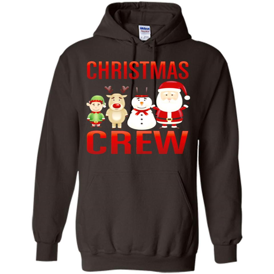 CHRISTMAS CREW Shirt X-mas Santa Snowman Reindeer Elf - Hoodie