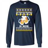 All I want for Christmas is Beer Sweater PINGPONG