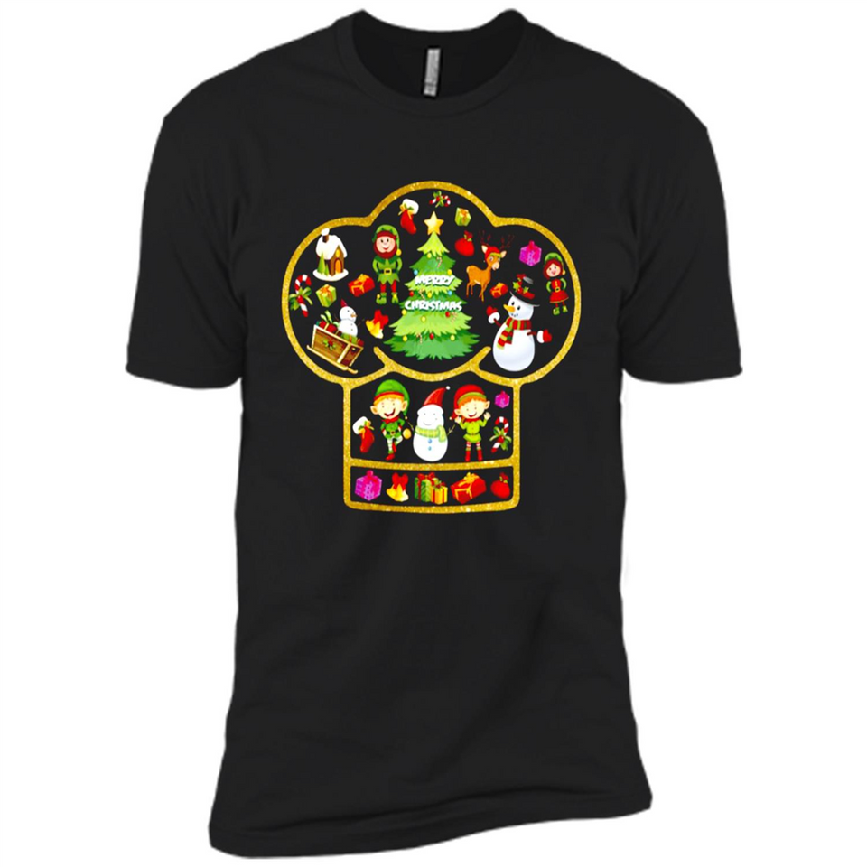 Chef Hat Christmas Ornament - Premium Short Sleeve T-Shirt