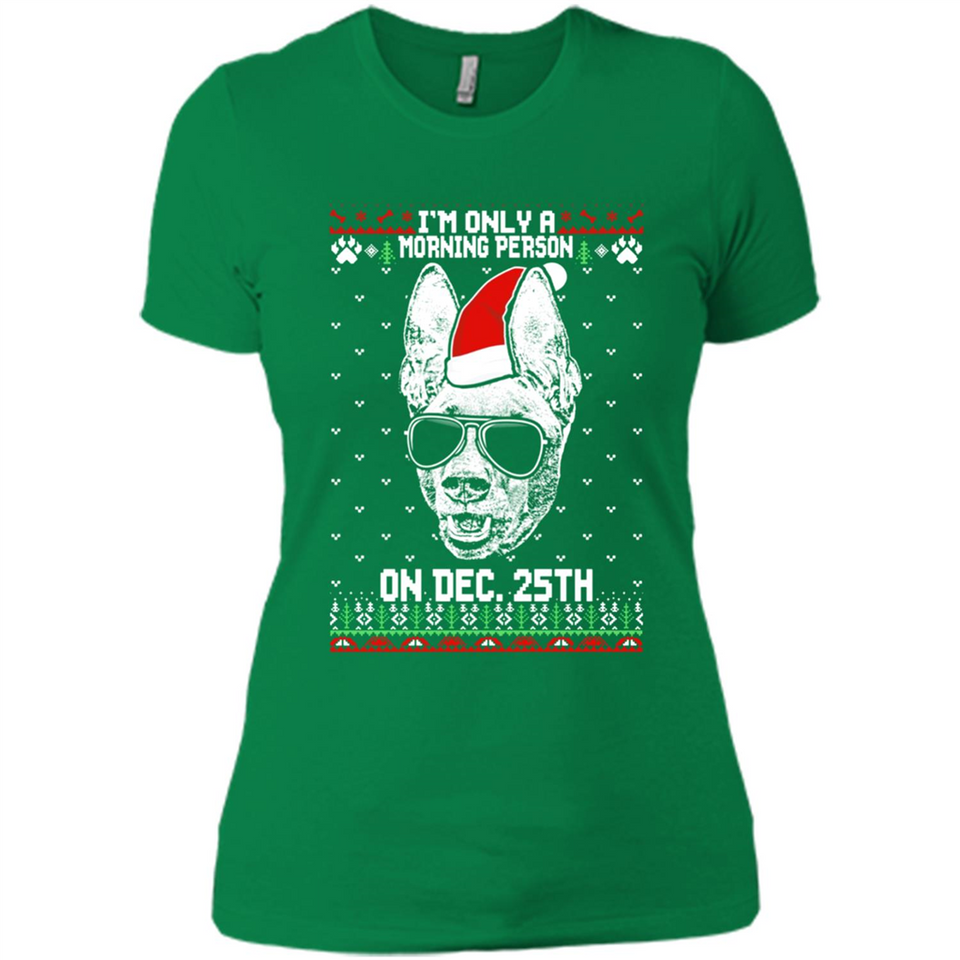 Morning Person Pharaoh Hound Funny Xmas - Ladies' Boyfriend T-Shirt