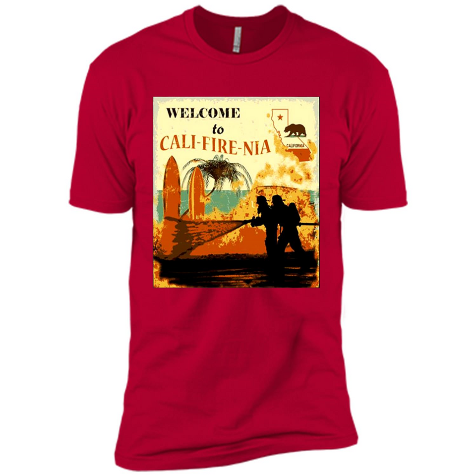 Paradise California Camp Fire Youth T-Shirt PINGPONG - Premium Short Sleeve T-Shirt