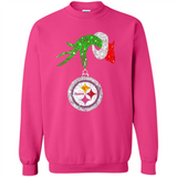 Fantastic Pittsburgh Steelers Glitter Grinch Monogram Ornament Christmas Gift - Sweatshirt