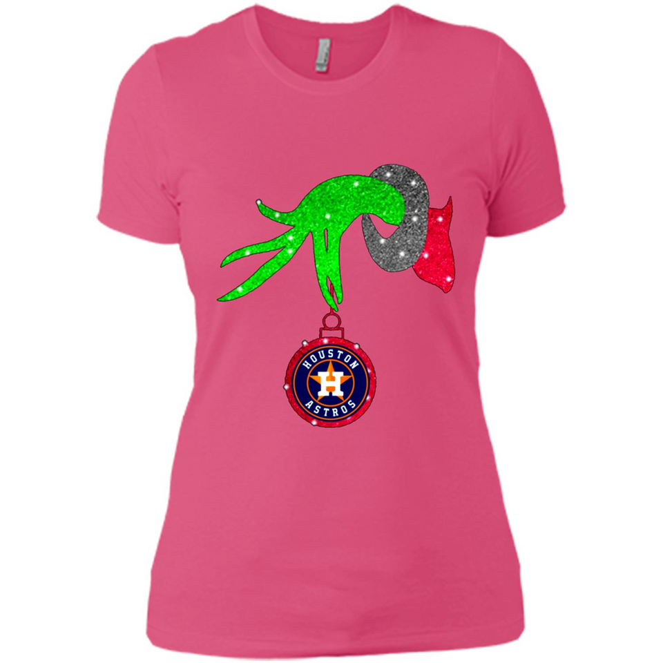 GRINCH HAND HOLDING HOUSTON ASTROS GLITTER CHRISTMAS PINGPONG