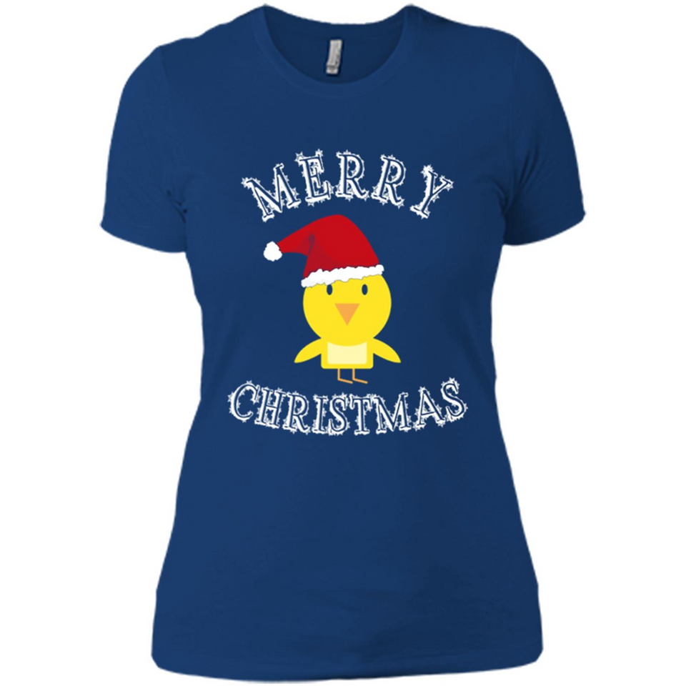 Bird Santa Merry Christmas T-Shirt - Birds Watchers Xmas - Ladies' Boyfriend T-Shirt