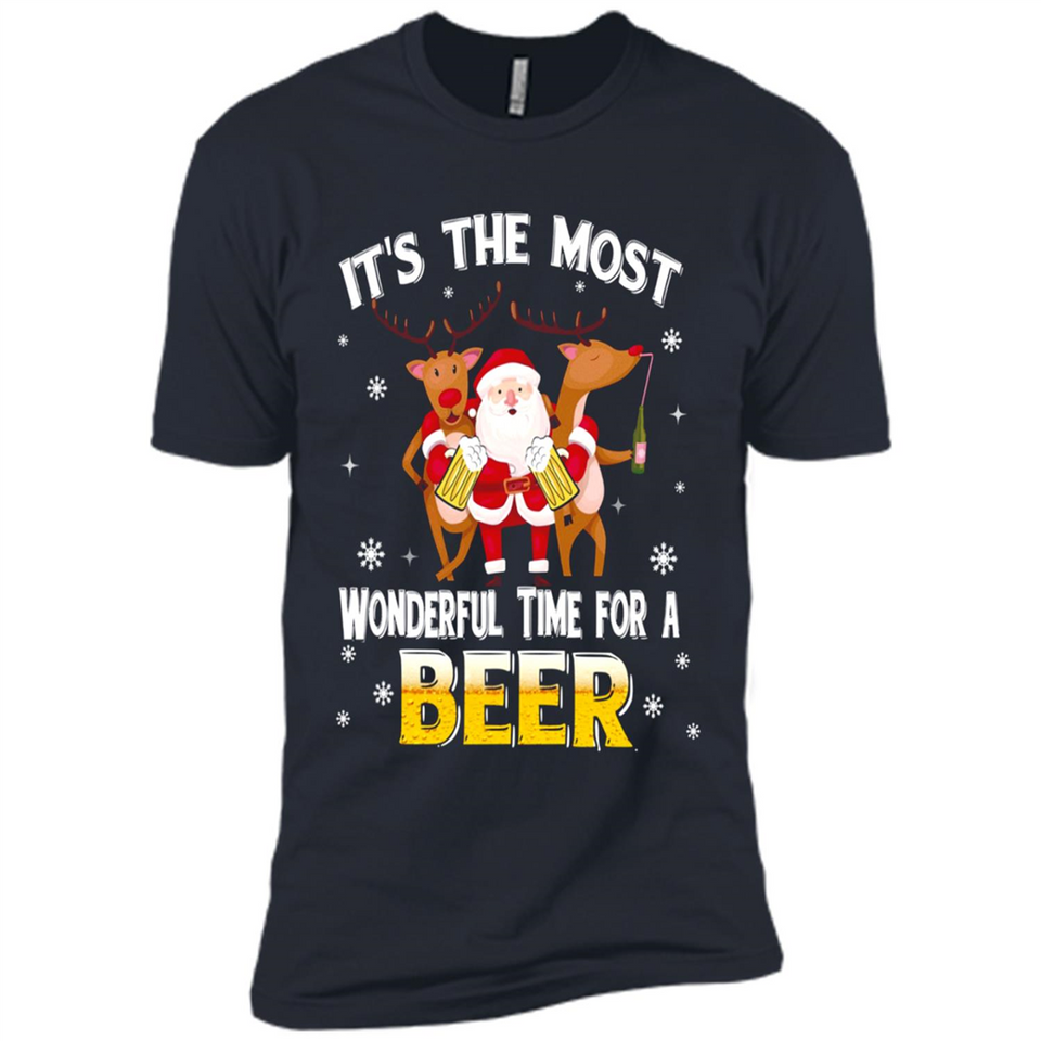 Its The Most Wonderful Time for a Beer - Premium Short Sleeve T-Shirt