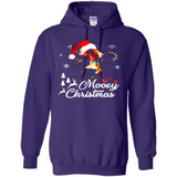 Mooey Christmas Cow Santa Christmas Lover Lights Sweatshirt - Hoodie