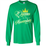 Queens Are Born In November Golden T-Shirt