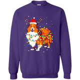 Christmas Lights Shetland Sheepdog Wearing Santa Hat Funny Xmas Mug - Sweatshirt