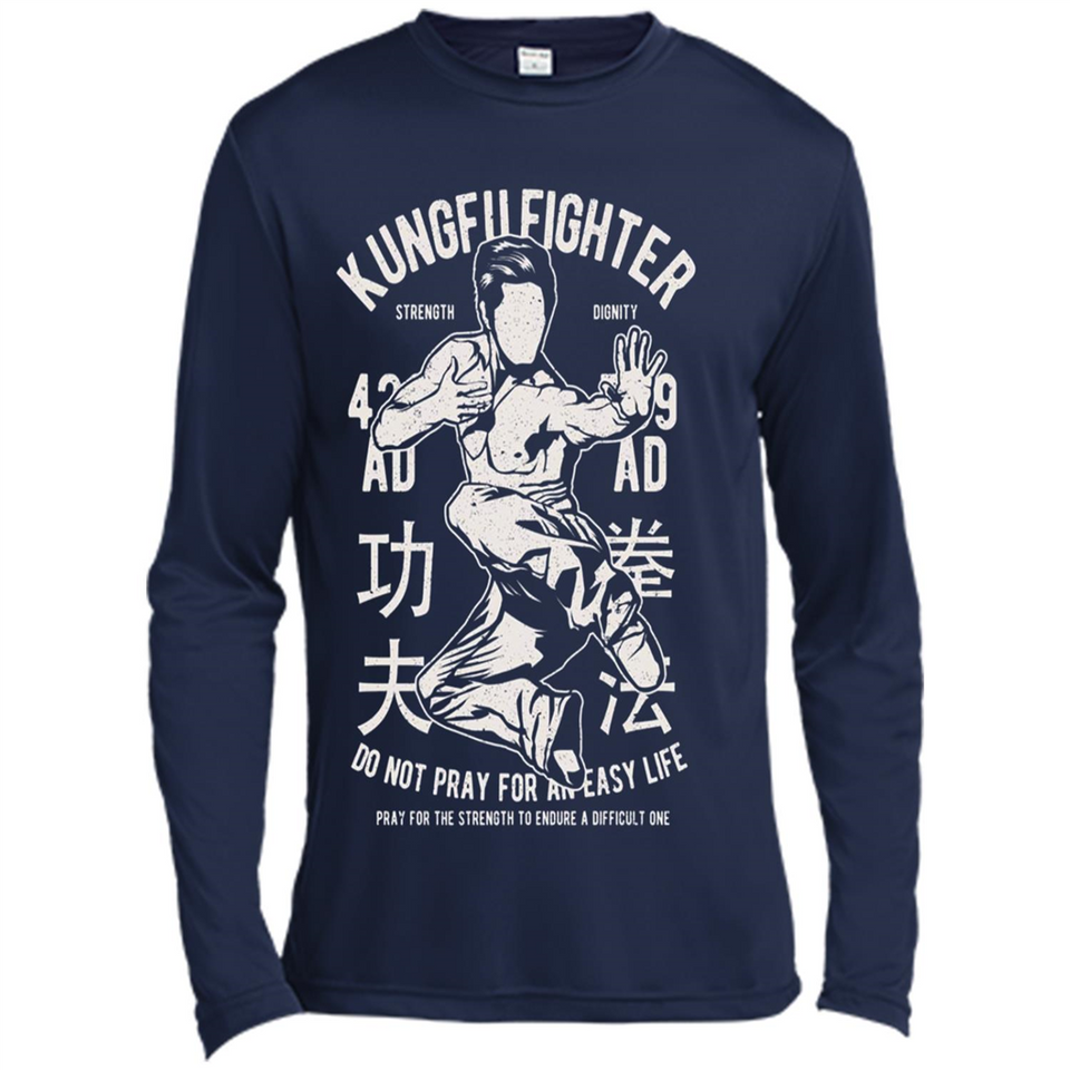 Kungfu Martial Arts Fight Apparel - Canvas Long Sleeve T-Shirt
