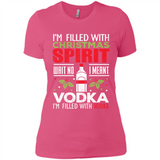 Christmas Gift Shirt Christmas Spirit Vodka Santa - Ladies' Boyfriend T-Shirt