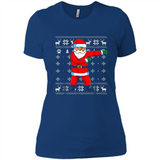 Flossing Santa Christmas Ugly Sweater Style Pajama Xmas Gift - Ladies' Boyfriend T-Shirt