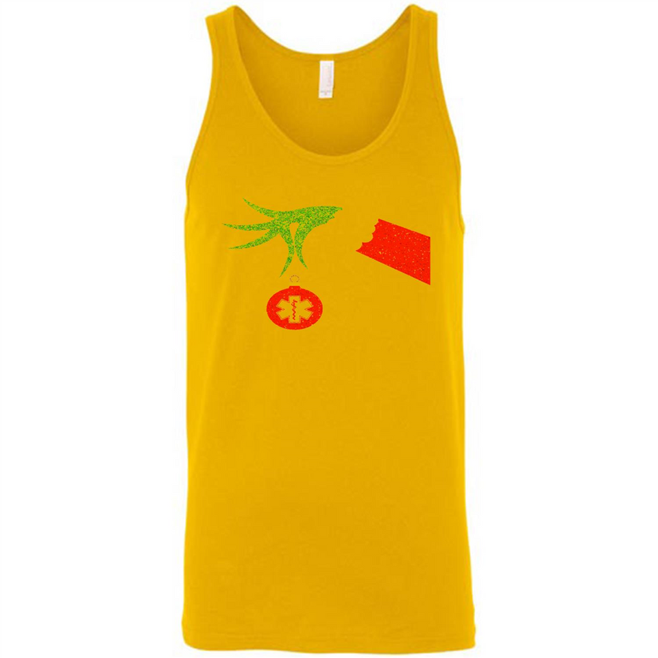 Funny Grinch Hand holding Doctor ornament Christmas Sporty T-Shirt - Canvas Unisex Tank