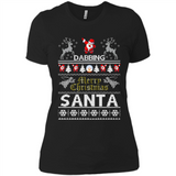 Dabbing Santa Ugly Christmas - Ladies' Boyfriend T-Shirt