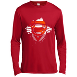 Chicago Bears And Superman Fans - Canvas Long Sleeve T-Shirt